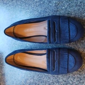 Womans Shoes 6 Kam Rogers Moccasin Loafer Navy